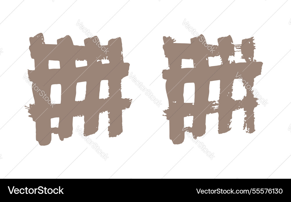 Set of abstract grunge grid design elements Vector Image