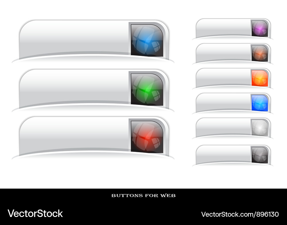 Web buttons pack Vector Image
