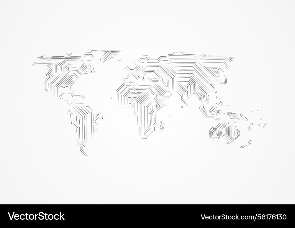 World map line connection design global network World map line connection design global network vector image