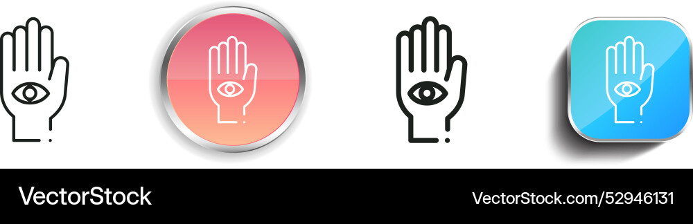 Clairvoyance icon thin linear regular and button Vector Image