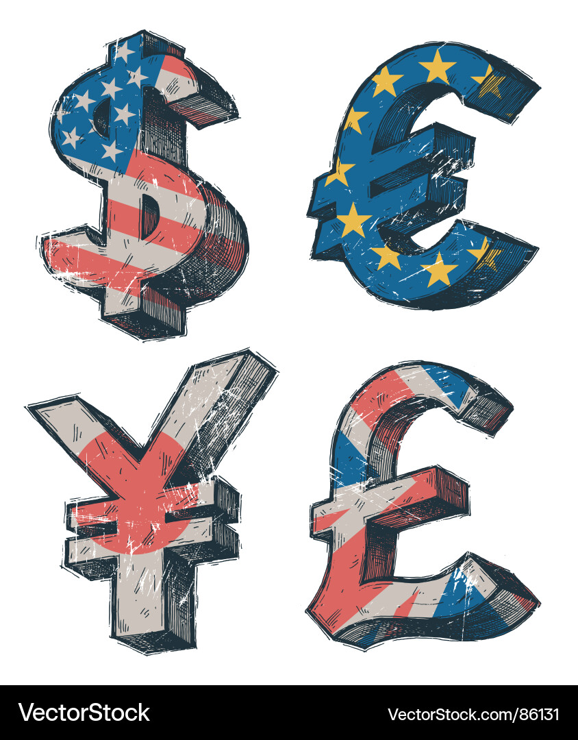 Diverse Currency Symbols Vector Image