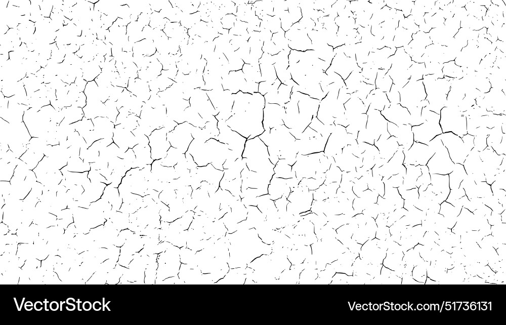 Grunge Cracked Wall Texture Vector Image