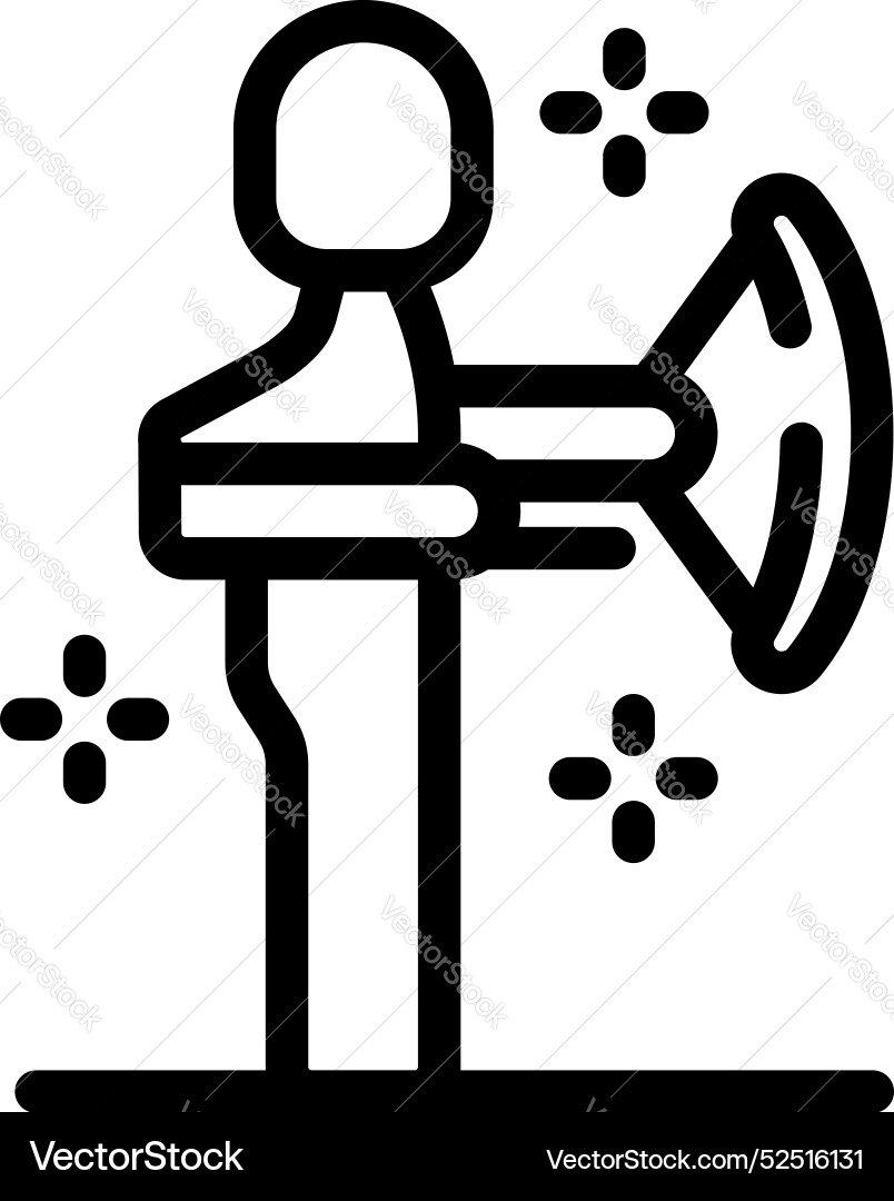 Man using virtual reality simulator wearing vr vector image