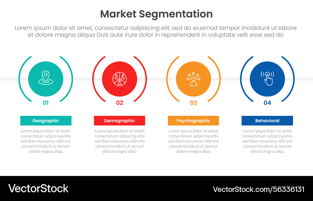 Market segmentation framework analysis Vector Image