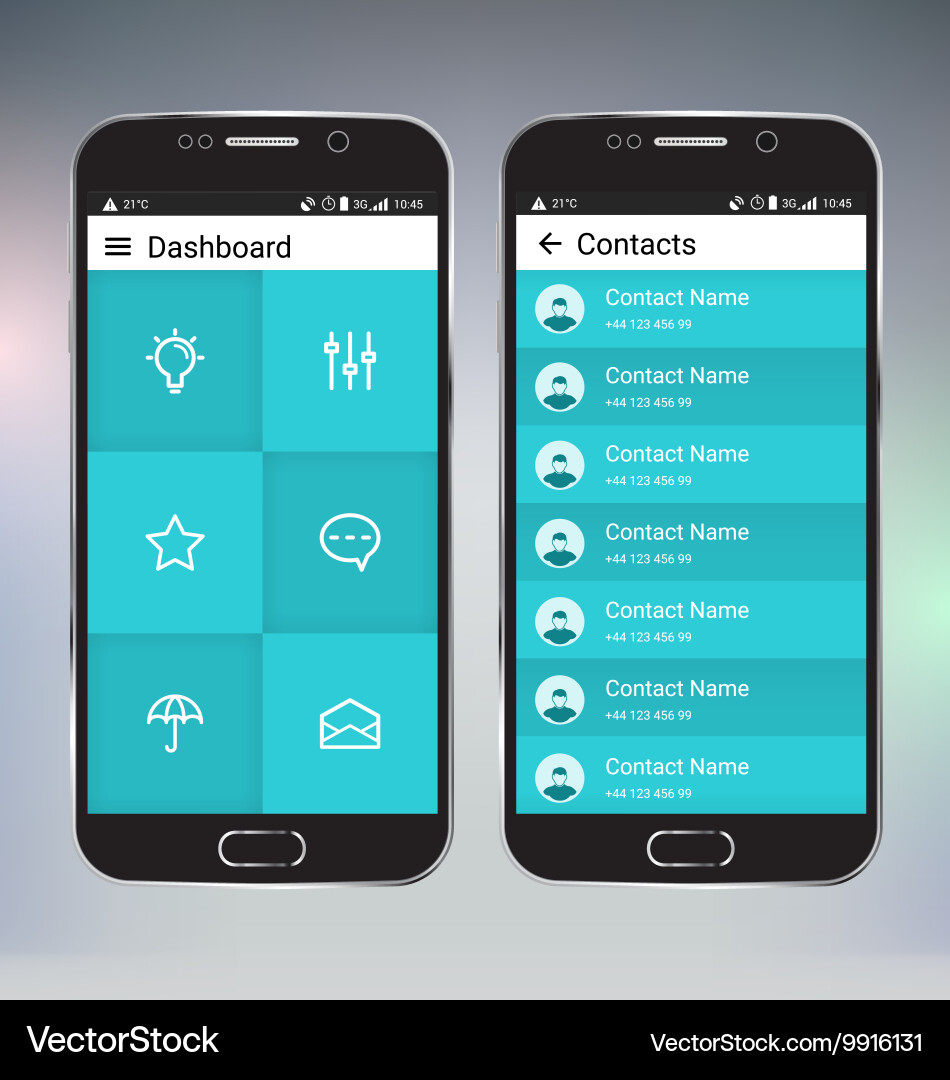Mobile App UI Mockup vector image