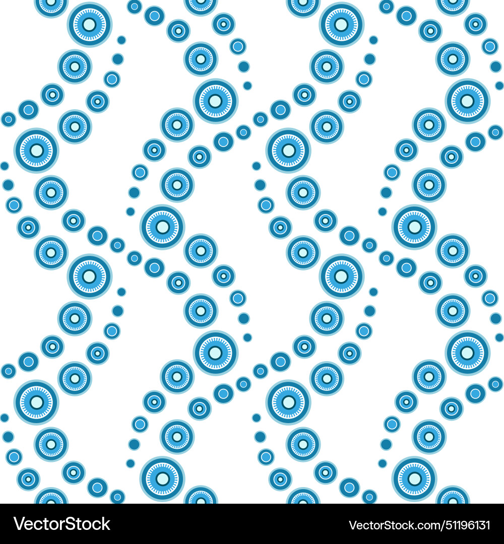 Stylized sea wave pattern bubble path Vector Image