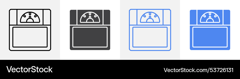 Weighting scale icon set use for web Vector Image