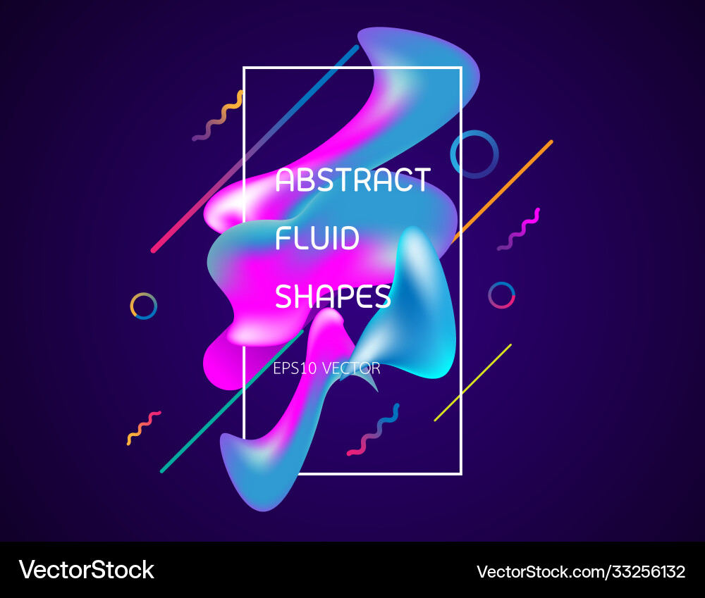 Abstract geometric background fluid shape Vector Image