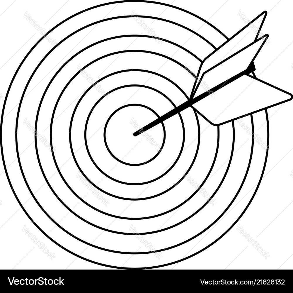 Icon of target with dart Icon of target with dart vector image