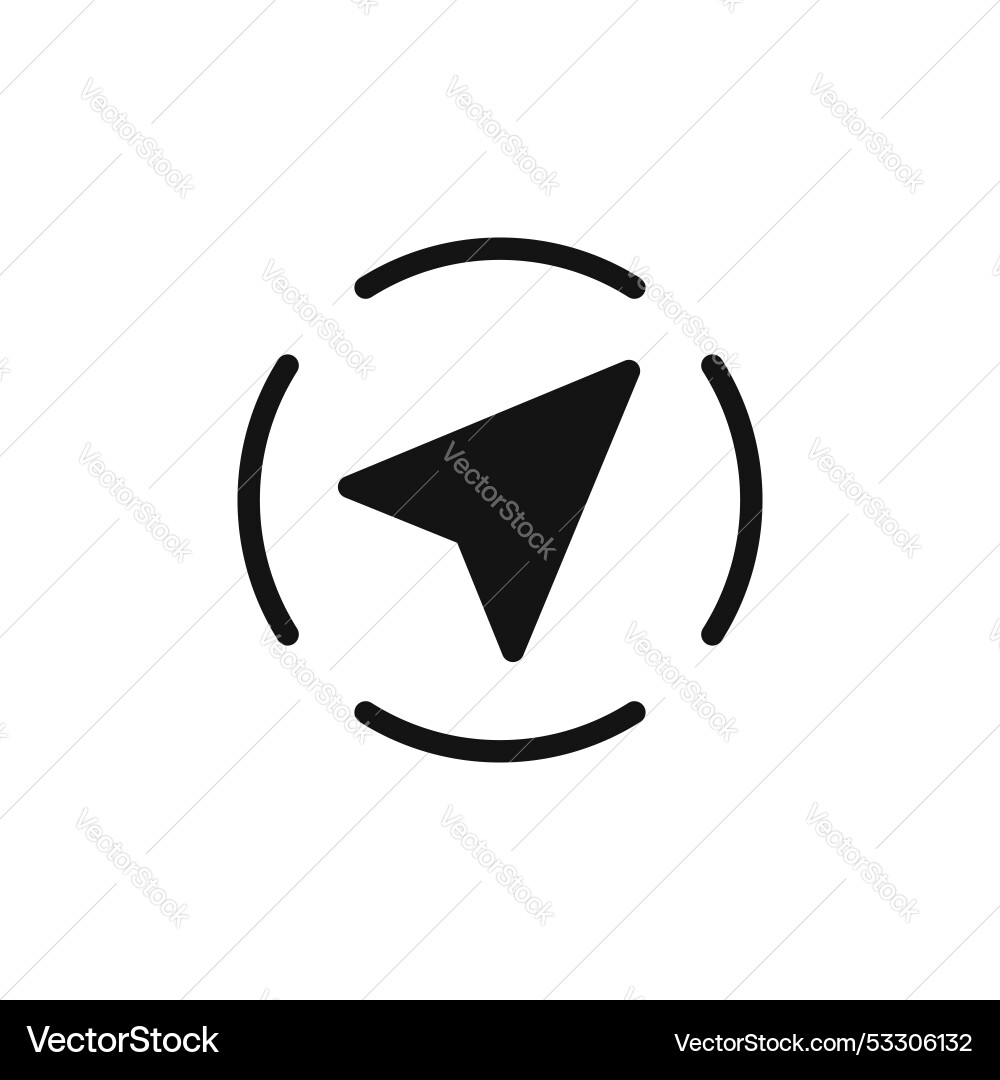 Navigation icon set compass tool arrow symbol gps Vector Image