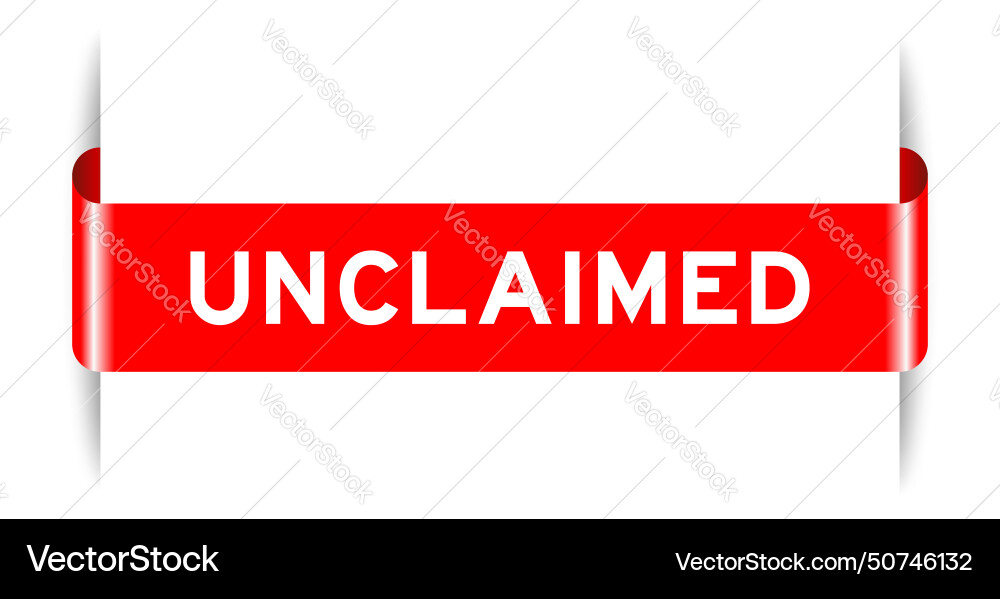 Red color inserted label banner with word Red color inserted label banner with word vector image