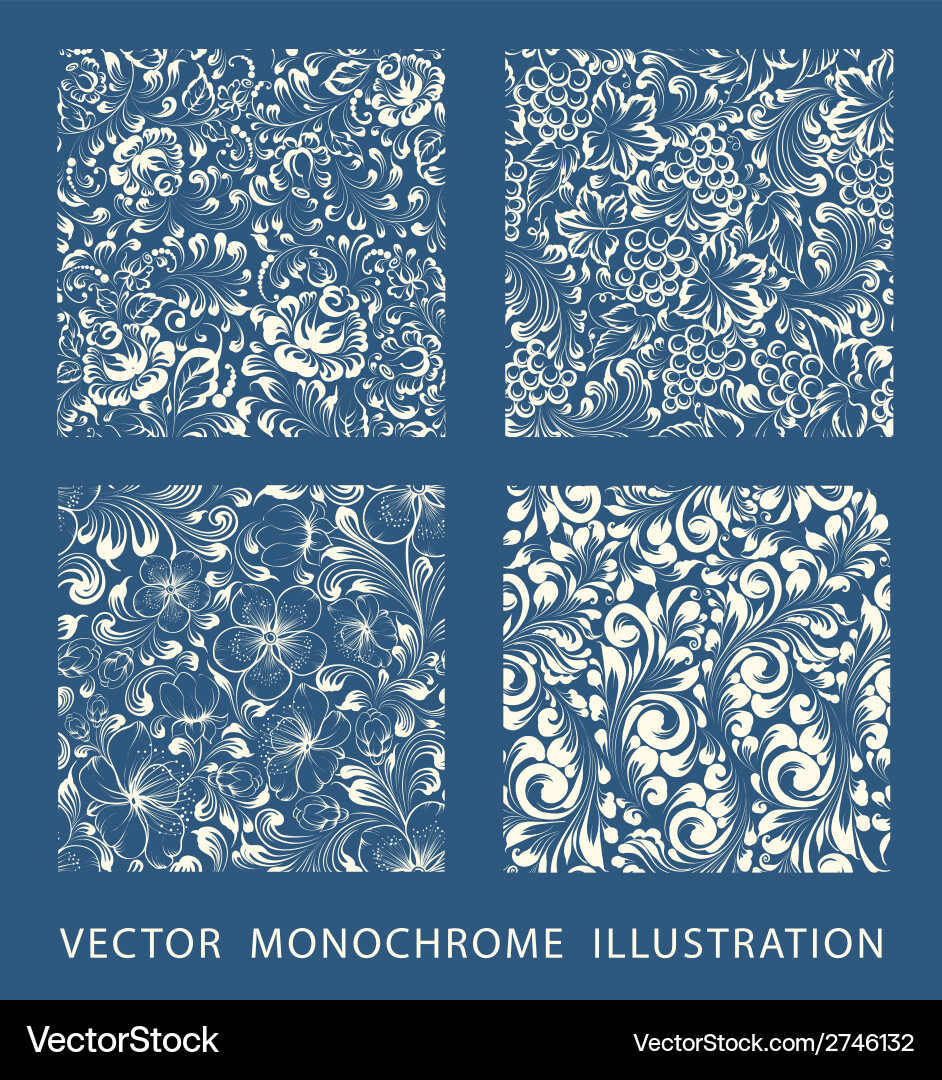Set of patterns vector image
