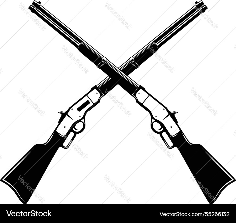 Winchester rifle in monochrome style design Winchester rifle in monochrome style design vector image