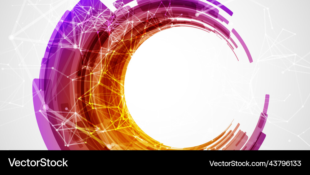 Abstract background technological colored circles Abstract background technological colored circles Vector Image