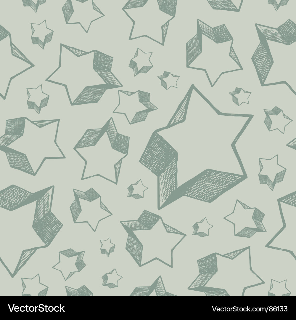 Hand Drawn Star Pattern Vector Image