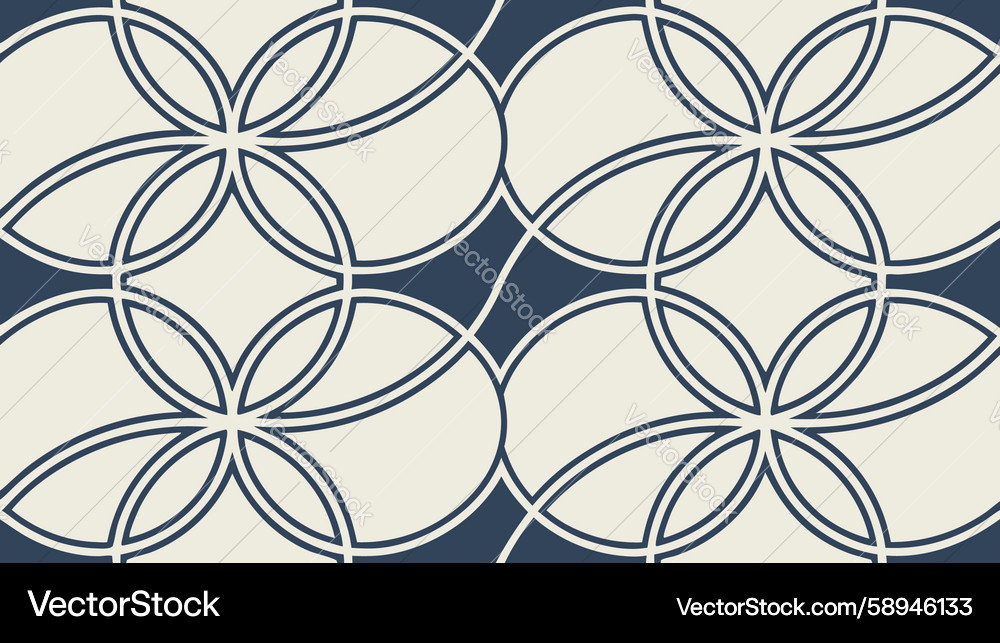 Interlocking Circle Pattern Vector Image