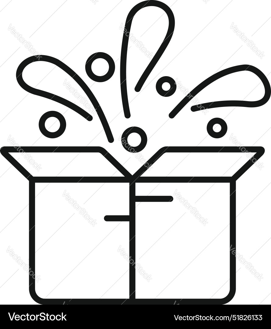 Open box surprising with confetti exploding from Open box surprising with confetti exploding from vector image