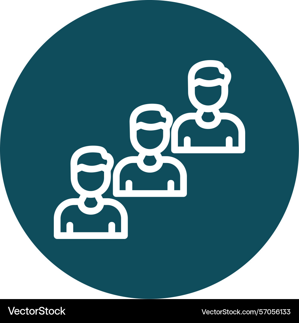 Queue line circle style icon design vector image