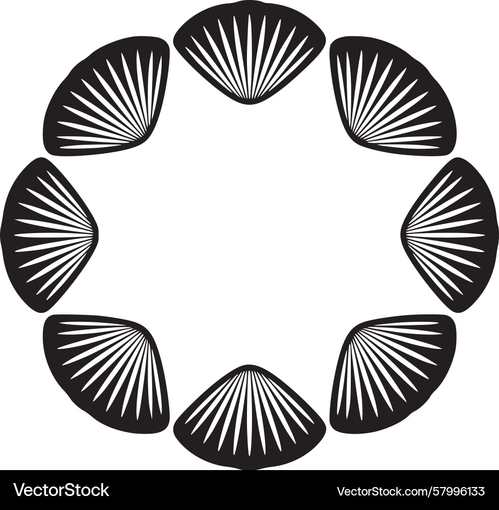 Radial Shell Symmetry Pattern Vector Image