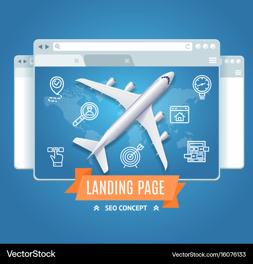 SEO Website Layout - Search Engine Optimization vector image