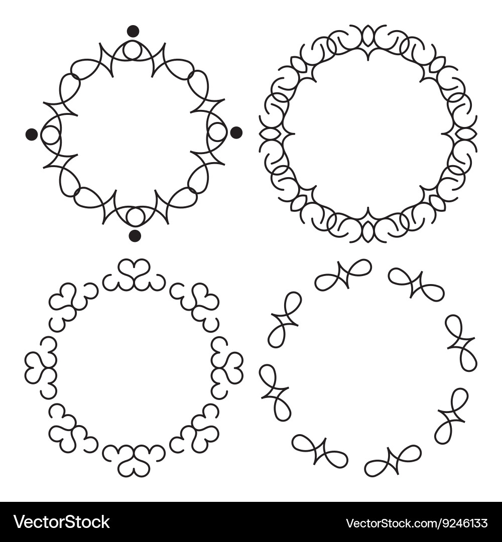 Set of simple geometric abstract frame for your vector image