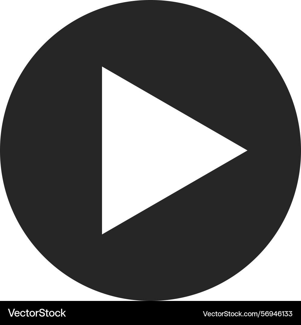 Simple and minimalist play button icon featuring Simple and minimalist play button icon featuring vector image