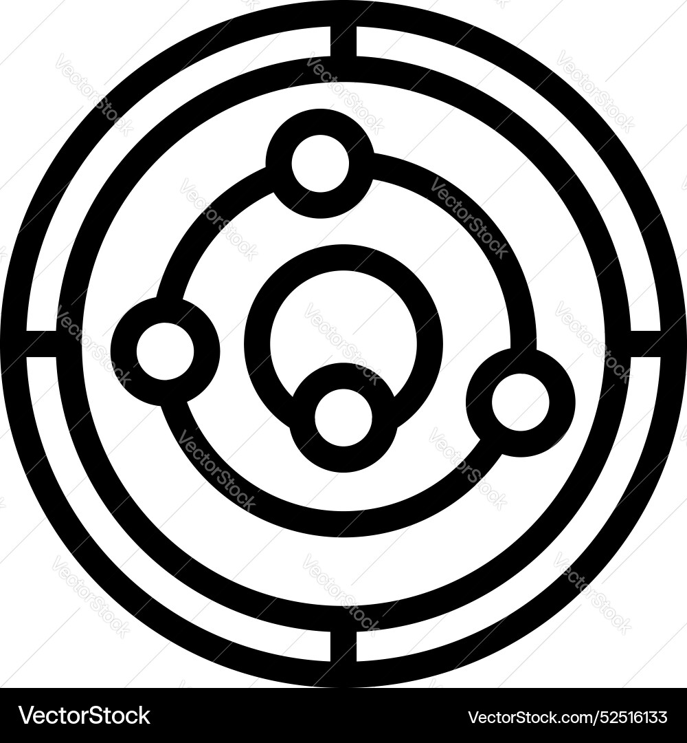Solar system model with planets orbiting around Solar system model with planets orbiting around vector image