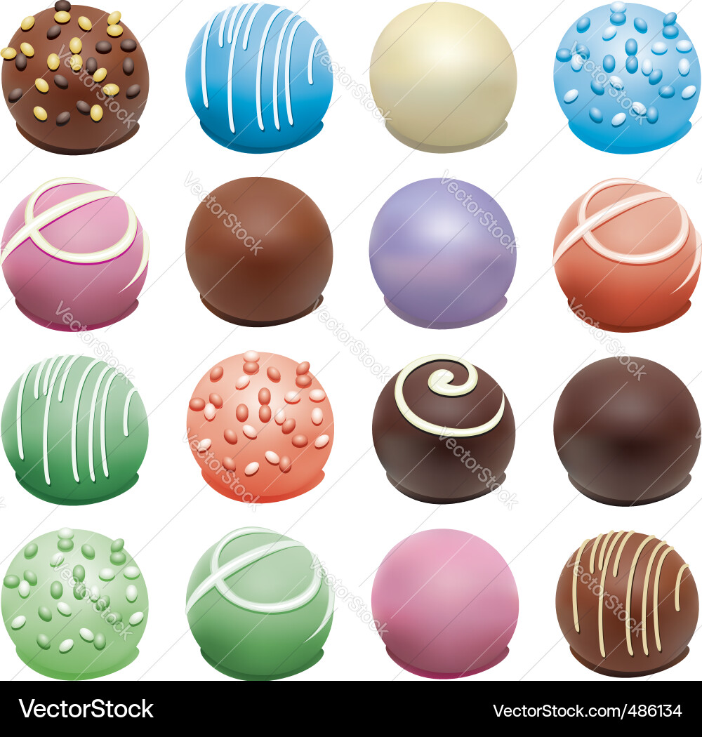 Assorted Candy Collection vector image