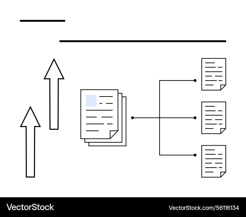 Document workflow with centralized processing Document workflow with centralized processing vector image