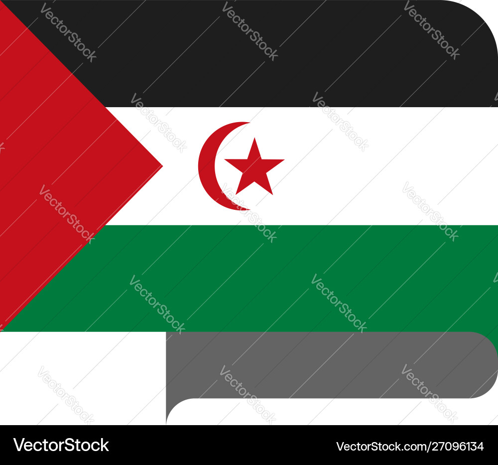 Flag horizontal shape pointer for world map Vector Image