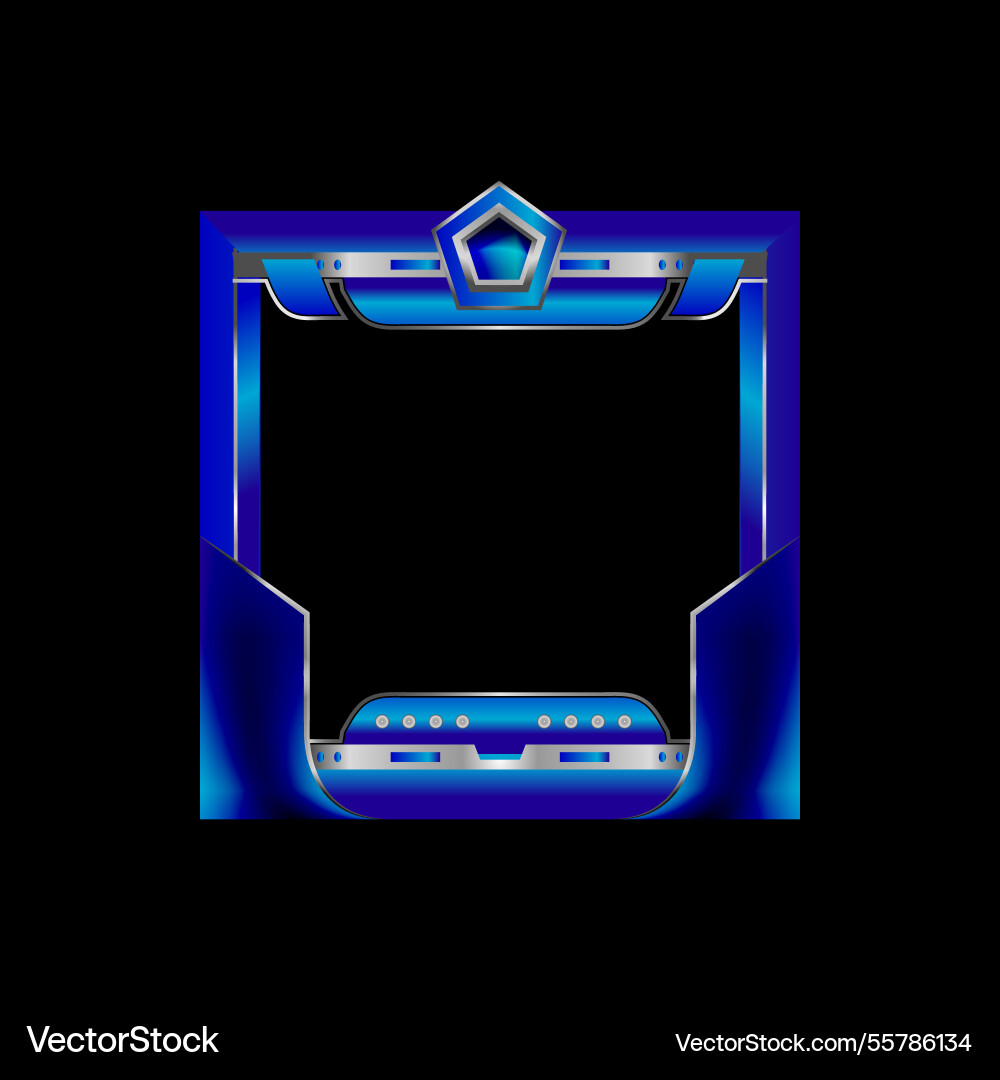 Futuristic frame interface avatar design for game vector image