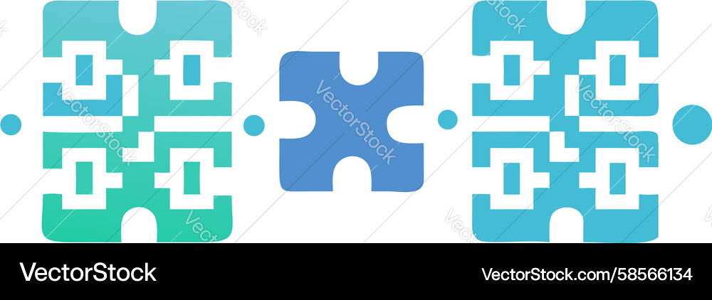 Interlocking Digital Pattern Vector Image