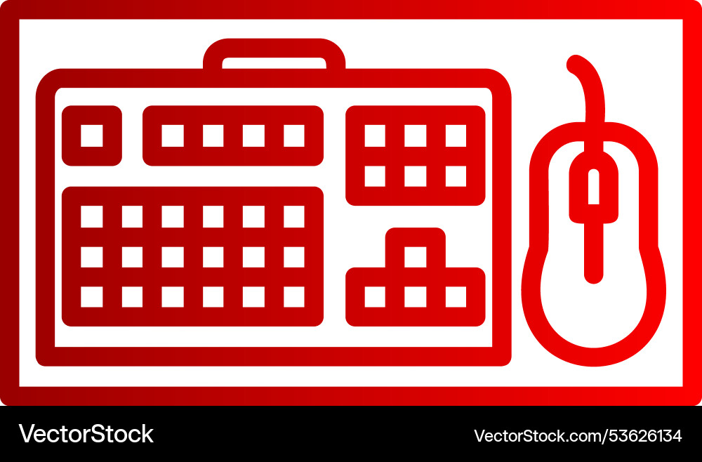 Keyboard pad line gradient icon Vector Image