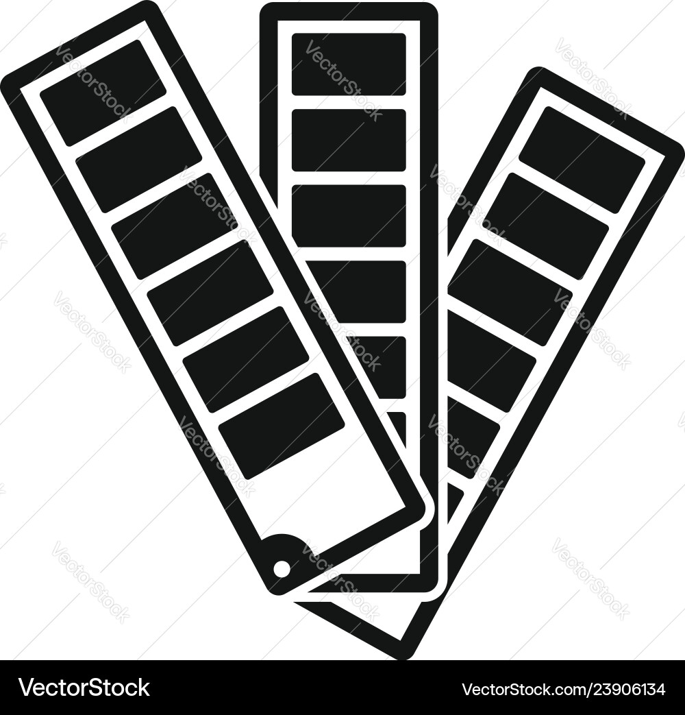 Paper pantone color chart icon simple style Paper pantone color chart icon simple style vector image
