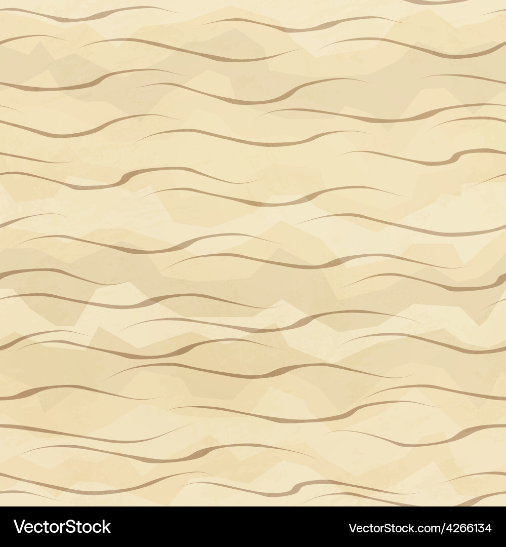 Sandy Seashell Seamless Pattern vector image