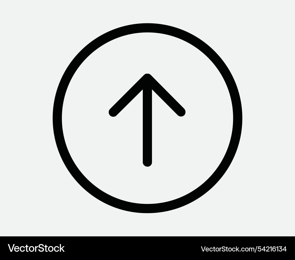 Up circle icon upload north point arrow forward Up circle icon upload north point arrow forward vector image