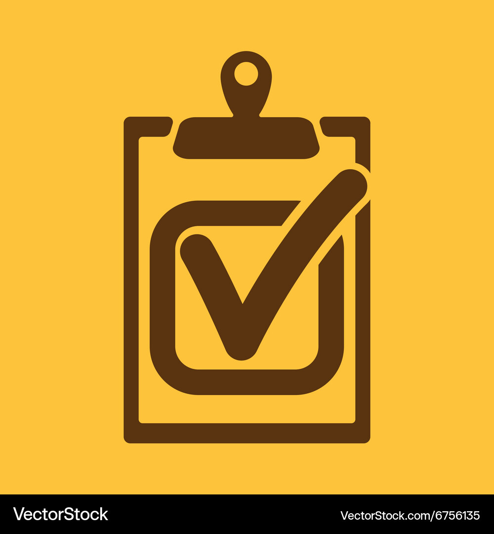 Checkmark Clipboard Task Icon Vector Image