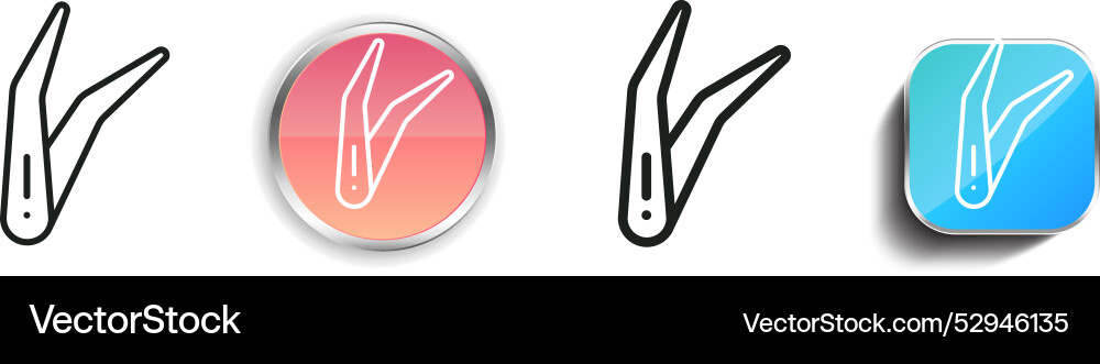 Clamps icon thin linear regular and button style vector image