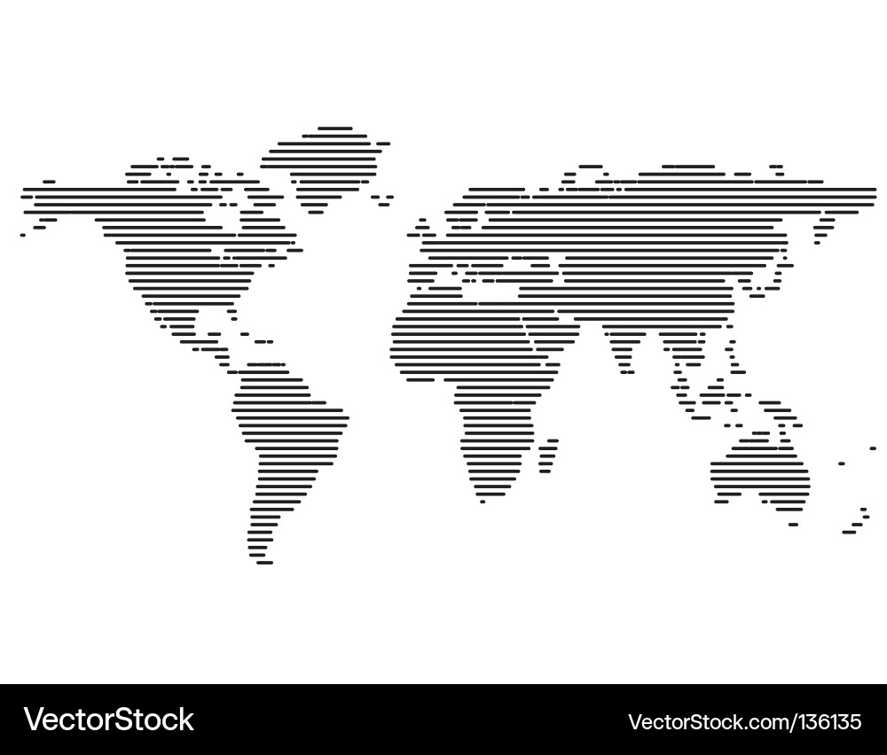 Pixelated World Map Vector Image