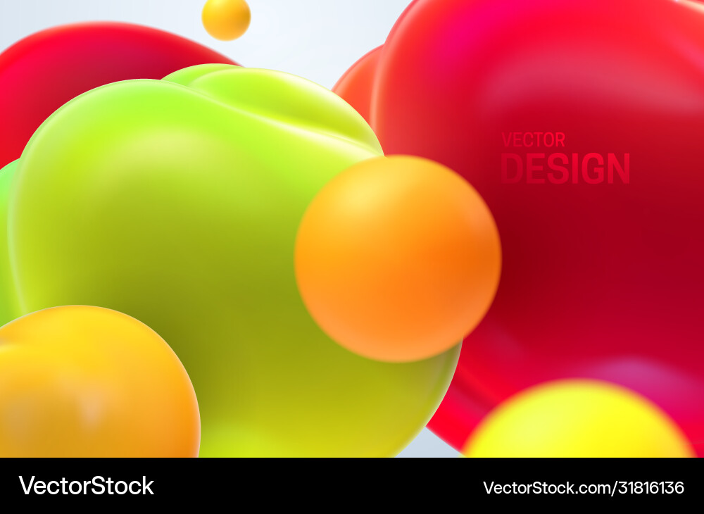 Abstract background with dynamic 3d bubbles Abstract background with dynamic 3d bubbles vector image