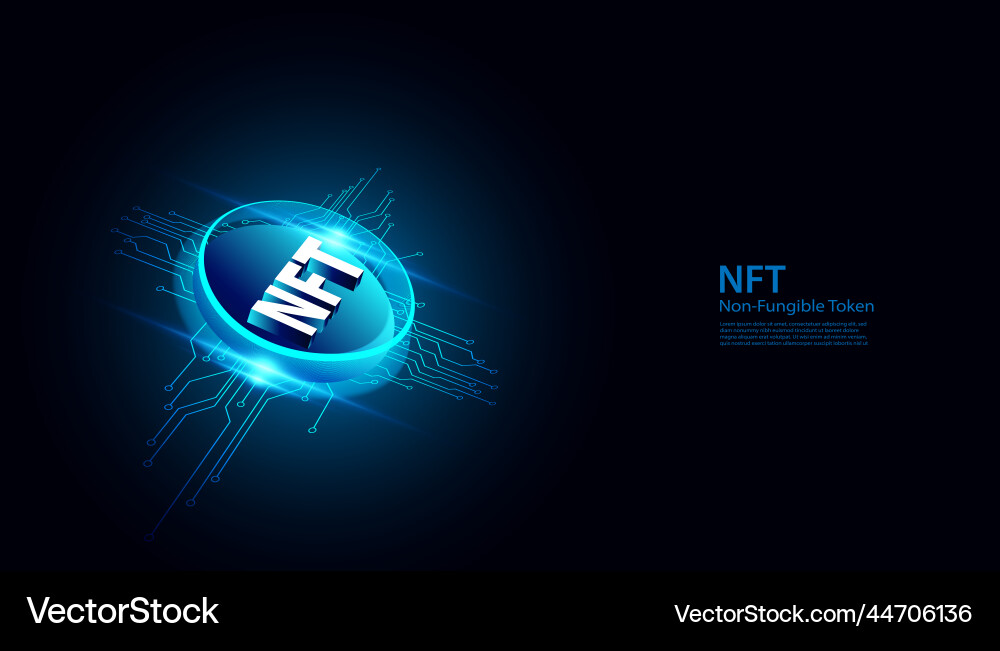 Abstract ntf digital image concept irreplaceable Abstract ntf digital image concept irreplaceable Vector Image