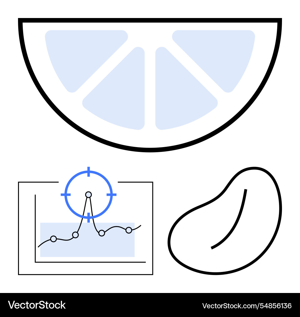 Data analysis with creative elements including Data analysis with creative elements including vector image