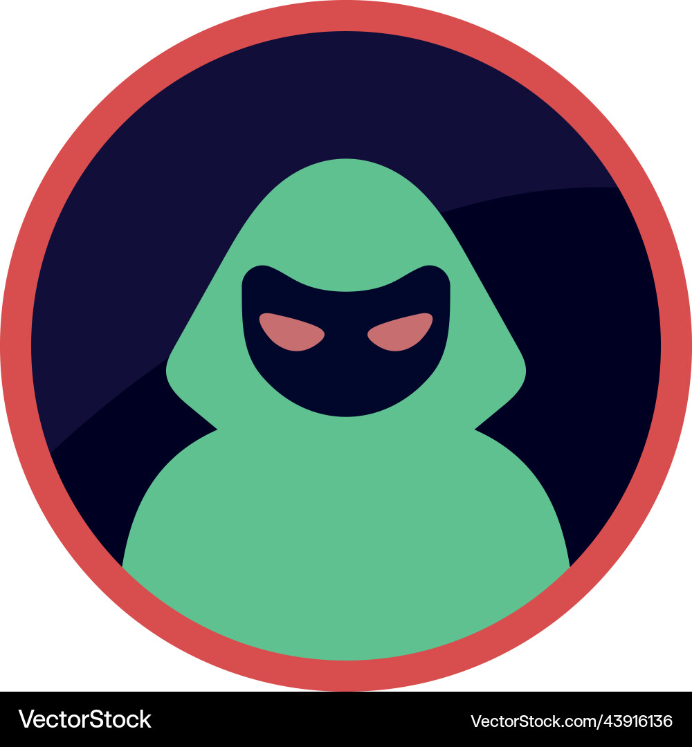 Hacker character cyber fraud vector image