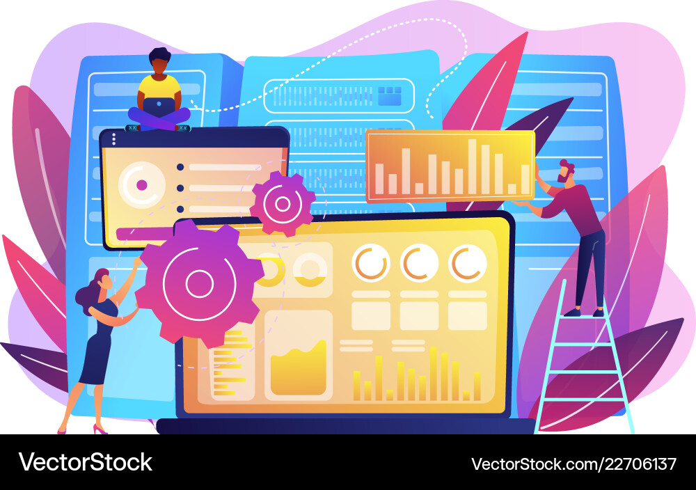 Big data visualization concept Big data visualization concept vector image