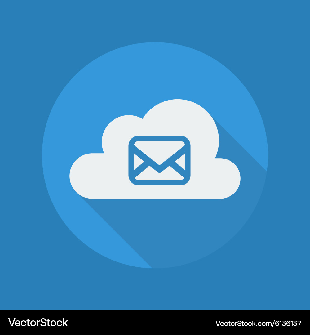 Cloud computing flat icon message vector image