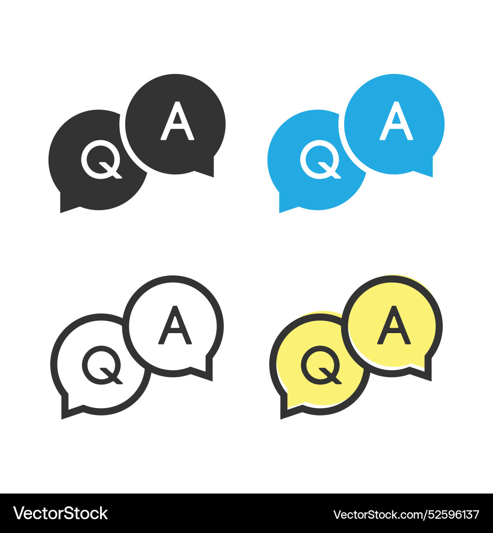 Faq question and answer icon isolated Faq question and answer icon isolated vector image