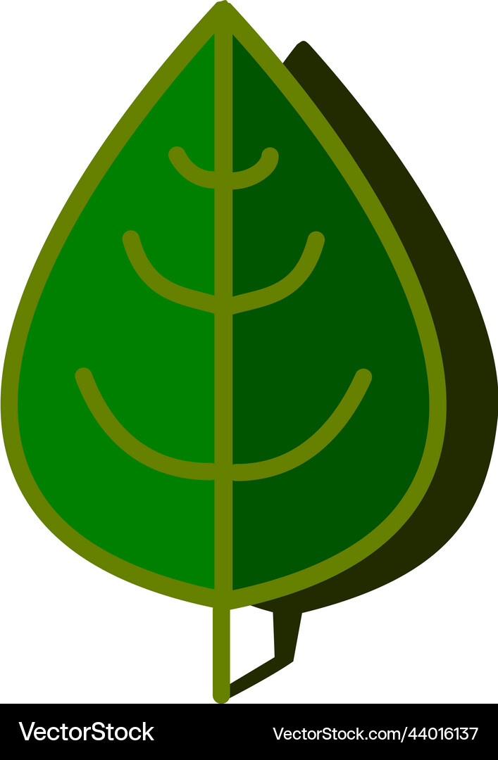 Green leaf icon (44016137) – Free Vector | VectorStock