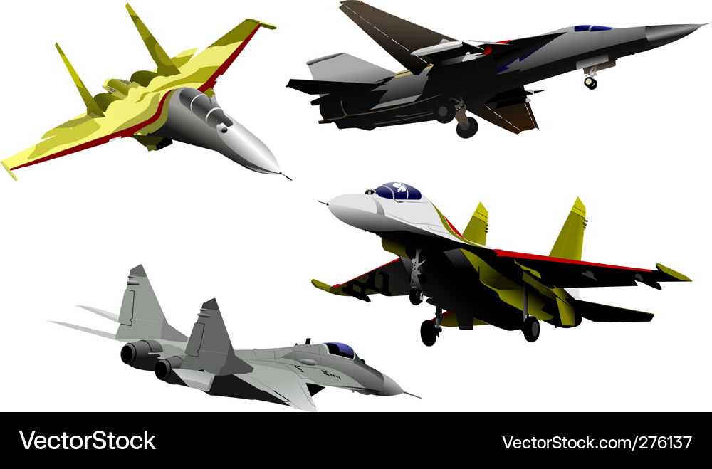 Military Aircraft Flight Vector Image