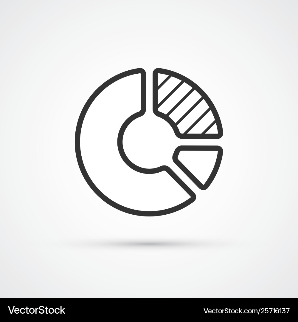 Pie Chart Icon - Modern Data Visualization Vector Image