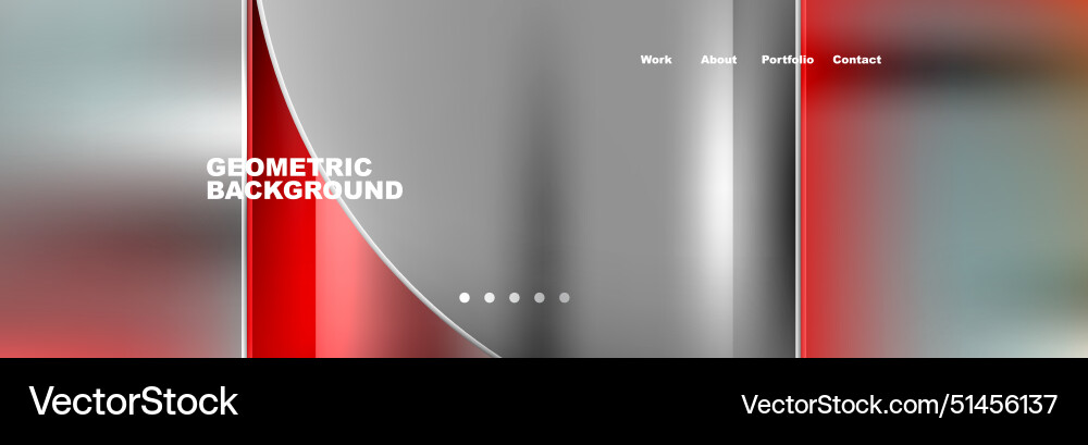 Round triangles and squares web site page template Vector Image